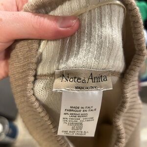 Note di Anita Beige Wool Blend Poncho